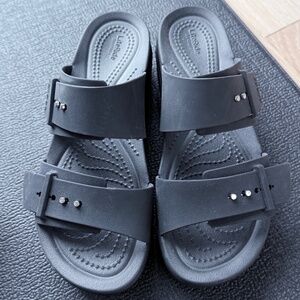 Croc's Women's Brooklyn Wedge Slide Sandal size 7